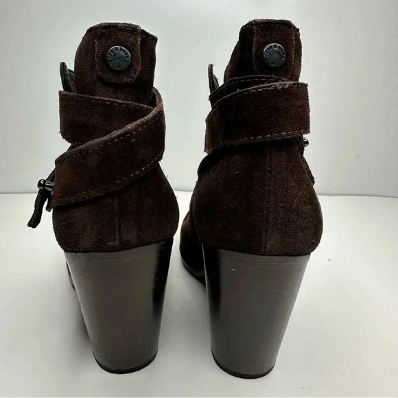 Rag & Bone Expresso Harrow Suede Booties Size 7.5 - Picture 9 of 11